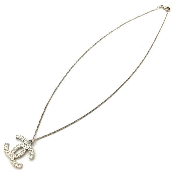 Chanel Coco Mark Silver Metal necklace - Picture 1 of 7